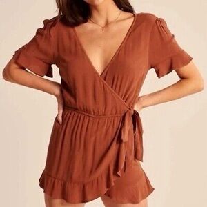 Burnt orange/rust Abercrombie and fitch romper